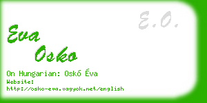 eva osko business card